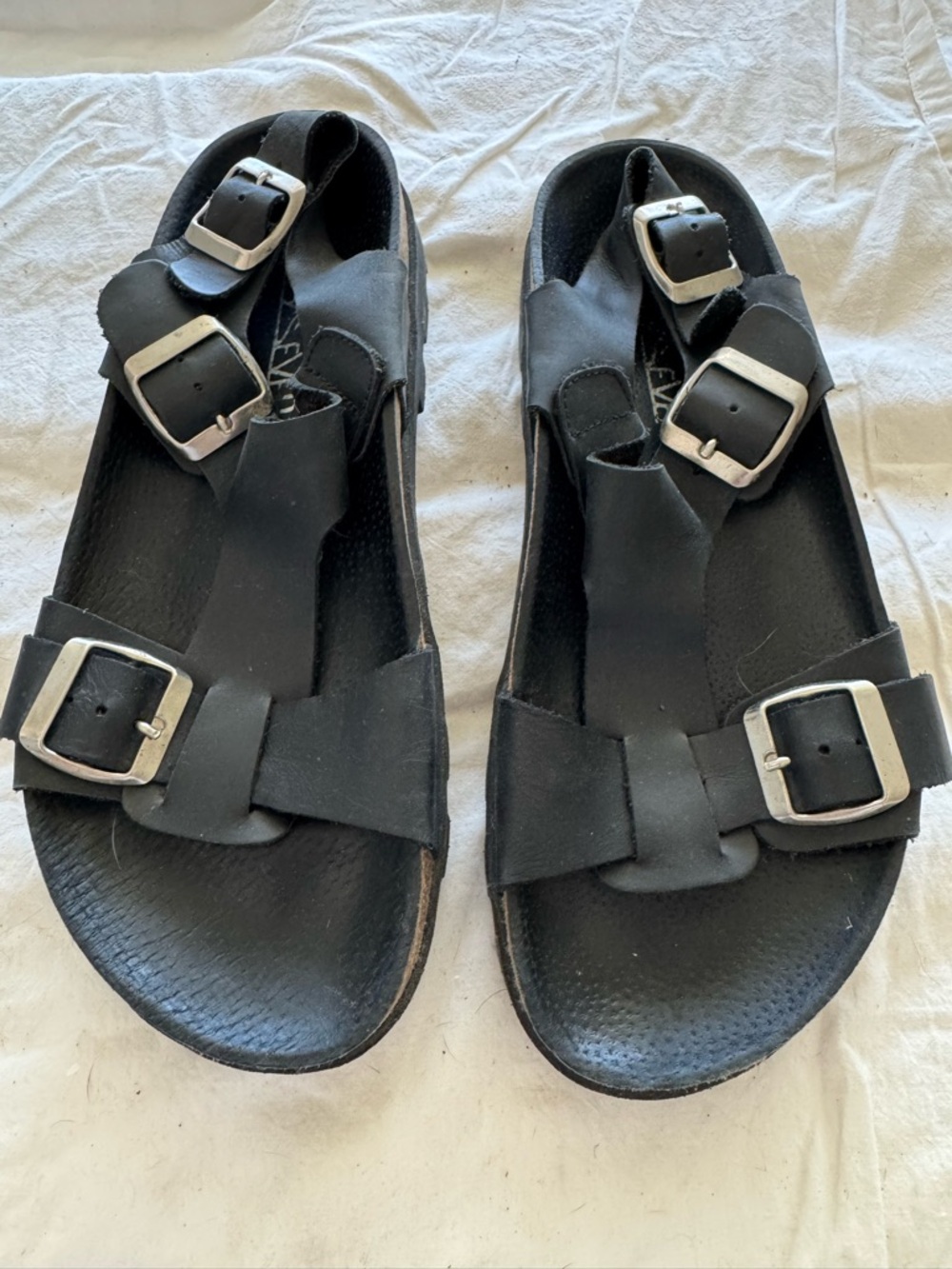 Black Leather Sandals